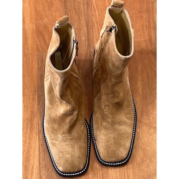 Everlane The City Boot in Toasted Almond Suede 8 New Womens Booties - Picture 9 of 13